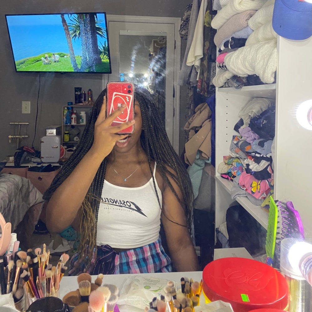 Los Angeles Black and White Cropped Top